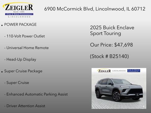 New 2025 Buick Enclave Sport Touring w/ Super Cruise Package FWD image 12