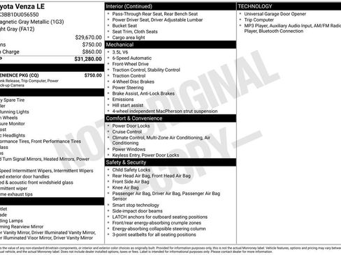 Used 2013 Toyota Venza LE w/ LE Convenience Pkg FWD image 42