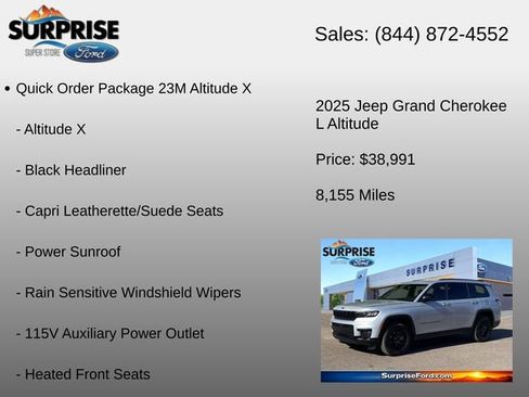 Used 2025 Jeep Grand Cherokee L Laredo AWD/4WD image 6