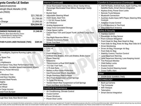 Used 2023 Toyota Corolla LE w/ LE Convenience Package image 29