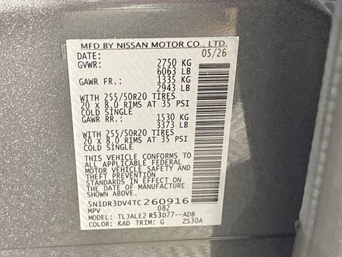New 2026 Nissan Pathfinder Platinum FWD image 22