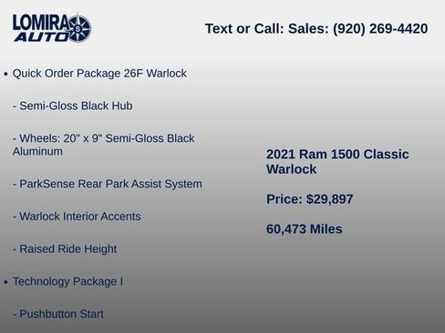 Used 2021 RAM 1500 Classic Warlock AWD/4WD image 12