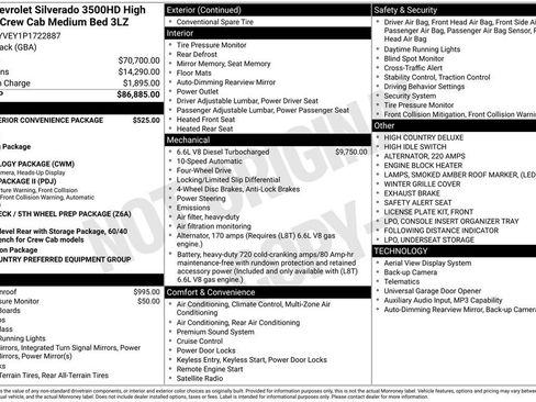 Used 2023 Chevrolet Silverado 3500 High Country AWD/4WD image 67