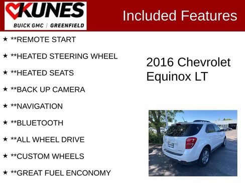 Used 2016 Chevrolet Equinox LT w/ Convenience Package AWD/4WD image 2