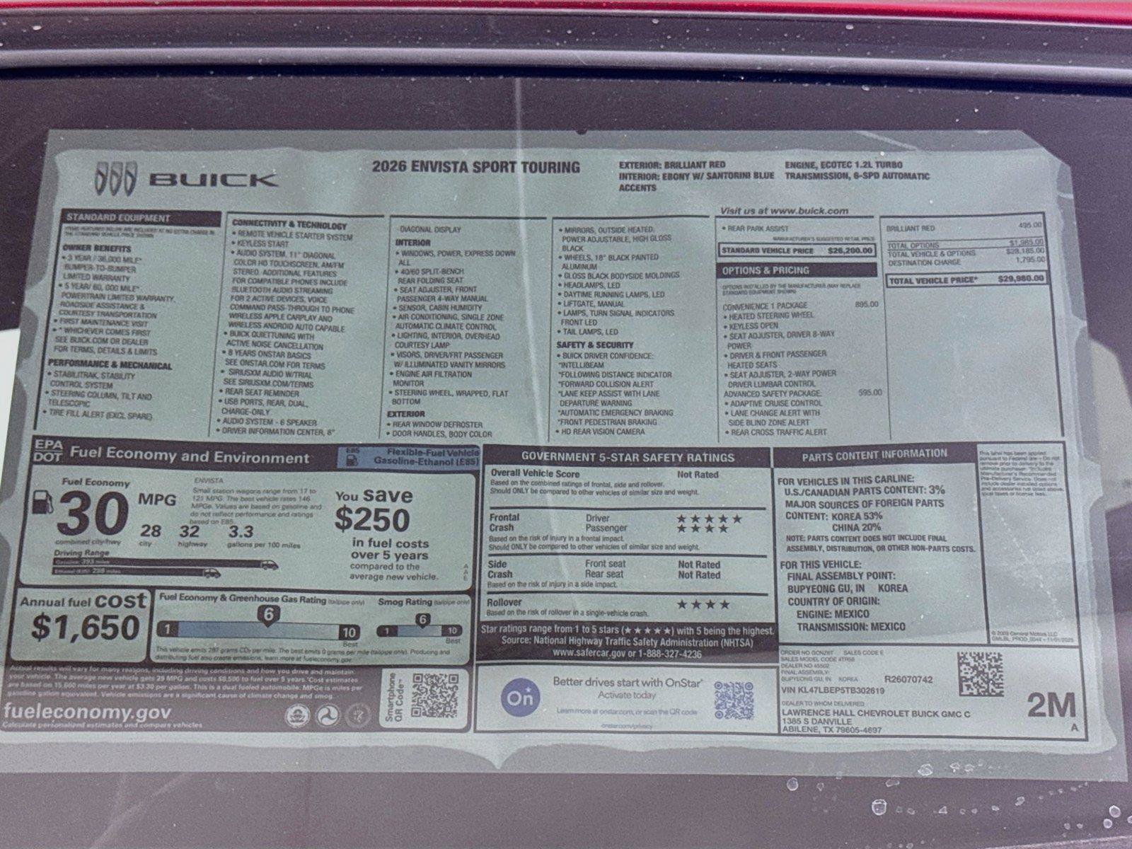 New 2026 Buick Envista Sport Touring w/ Convenience I Package FWD image 19