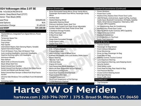 Used 2024 Volkswagen Atlas SE image 1