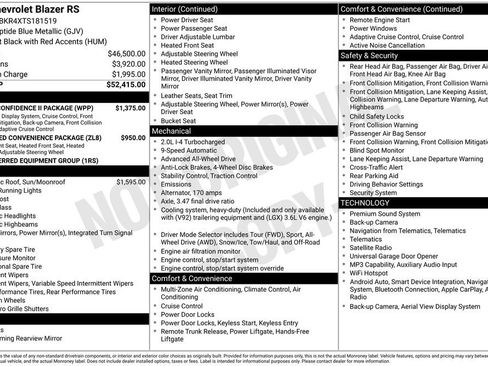 New 2026 Chevrolet Blazer RS w/ Driver Confidence II Package AWD/4WD image 25