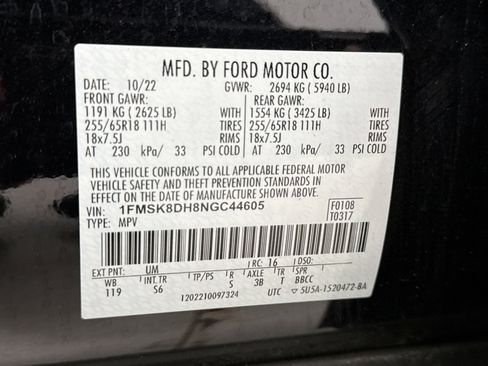 Used 2022 Ford Explorer XLT w/ Equipment Group 202A image 25