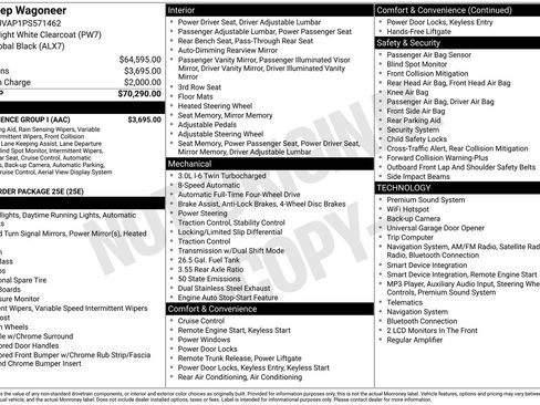 Used 2023 Jeep Wagoneer 4WD w/ Convenience Group I image 34