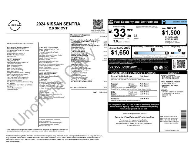 Used 2024 Nissan Sentra SR w/ SR Premium Package FWD image 30