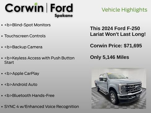 Certified 2024 Ford F250 Lariat w/ Chrome Package image 13