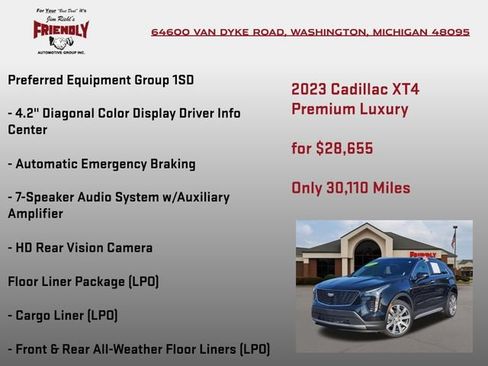 Used 2023 Cadillac XT4 Premium Luxury w/ Cold Weather Package FWD image 10