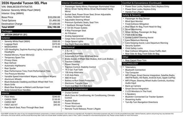 New 2026 Hyundai Tucson SEL Plus AWD/4WD image 27