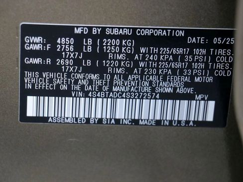 Used 2025 Subaru Outback Premium image 34