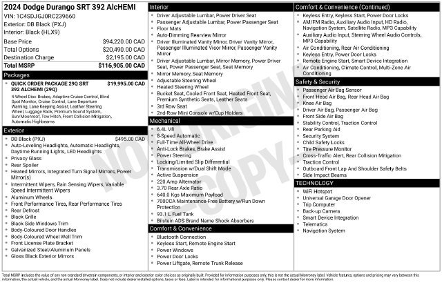Used 2024 Dodge Durango SRT AWD/4WD image 38