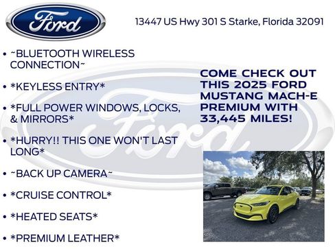 Certified 2025 Ford Mustang Mach-E Premium AWD/4WD image 12