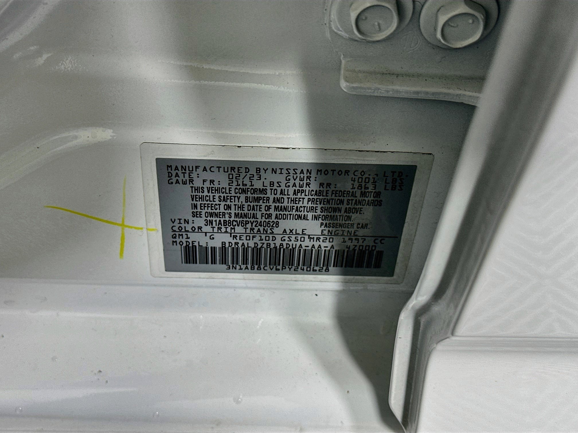 Used 2023 Nissan Sentra SV w/ Trunk Package FWD image 12