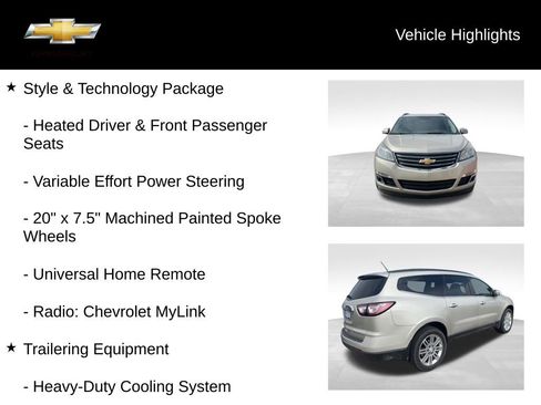 Used 2015 Chevrolet Traverse LT w/ Style and Technology Package image 20