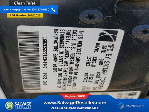 Used 2001 Saturn S-Series SL2 FWD image 16