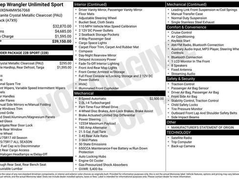 Used 2021 Jeep Wrangler Unlimited Sport AWD/4WD image 24