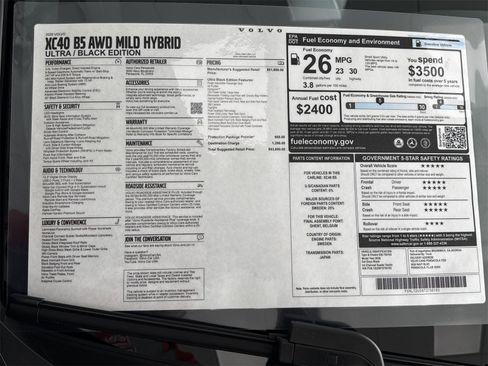 New 2026 Volvo XC40 B5 Ultra w/ Protection Package Premier image 30