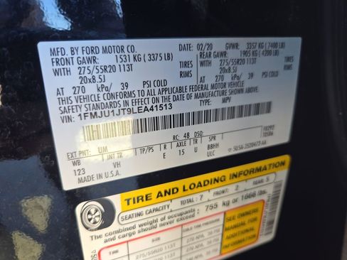Used 2020 Ford Expedition XLT w/ Equipment Group 202A AWD/4WD image 36