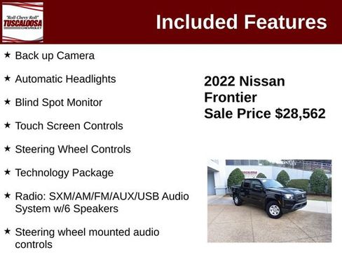 Used 2022 Nissan Frontier S w/ Technology Package AWD/4WD image 6