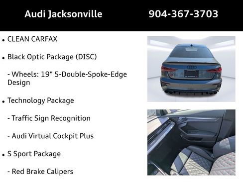 Certified 2023 Audi S3 Premium Plus w/ Premium Plus Package image 9