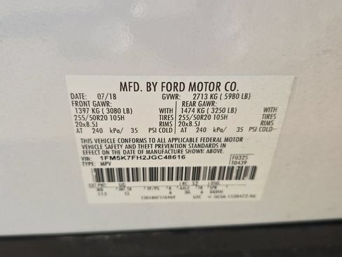 Used 2018 Ford Explorer Limited w/ Equipment Group 301A FWD image 36