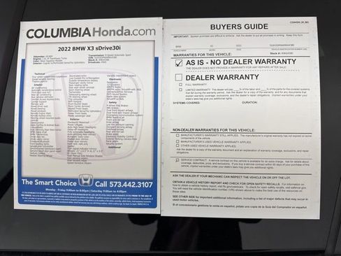 Used 2022 BMW X3 sDrive30i w/ Premium Package 2 image 37