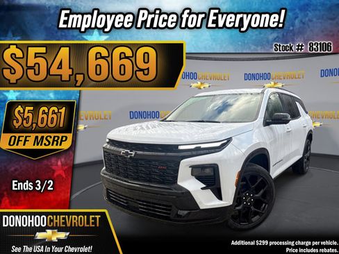 New 2026 Chevrolet Traverse RS image 1