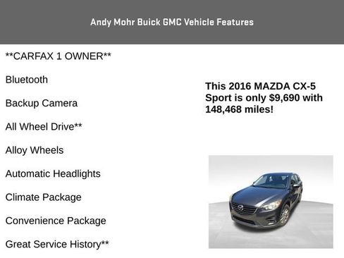 Used 2016 MAZDA CX-5 Sport AWD/4WD image 4