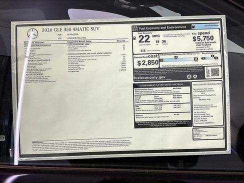 New 2026 Mercedes-Benz GLE 350 4MATIC image 18