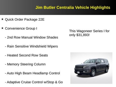 Used 2022 Jeep Wagoneer Series I w/ Convenience Group I AWD/4WD image 5