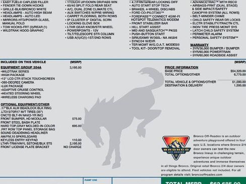 Certified 2023 Ford Bronco Wildtrak AWD/4WD image 2