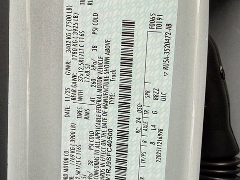 New 2025 Ford F150 Raptor w/ Equipment Group 803A Raptor R image 48