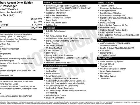 Used 2025 Subaru Ascent Bronze Edition image 8