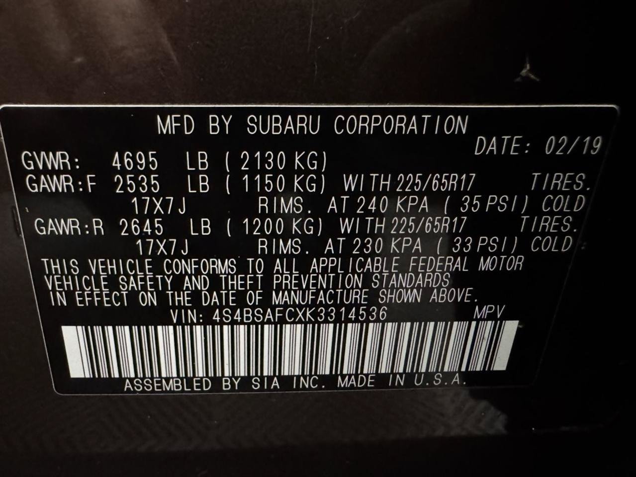 Used 2019 Subaru Outback 2.5i Premium AWD/4WD image 27