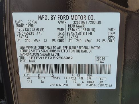 Used 2014 Ford F150 Lariat w/ Equipment Group 501A Mid image 30