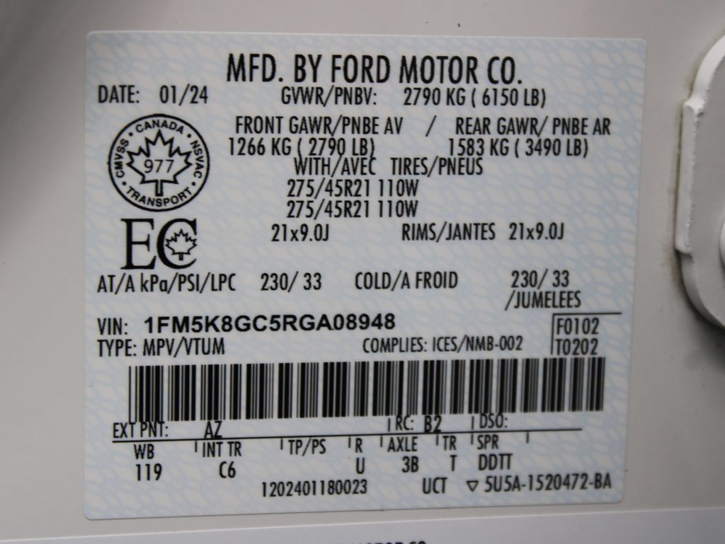 Used 2024 Ford Explorer ST w/ Technology Package AWD/4WD image 74