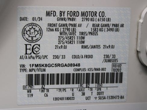 Used 2024 Ford Explorer ST w/ Technology Package AWD/4WD image 74