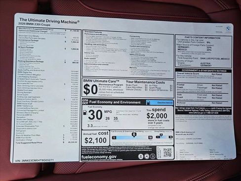 New 2026 BMW 230i Coupe w/ M Sport Package image 18