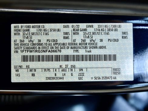 Used 2022 Ford F150 Raptor w/ Raptor 37 Performance Package image 38