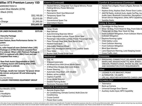 Certified 2024 Cadillac XT5 Premium Luxury w/ LPO, Floor Liner Package image 3