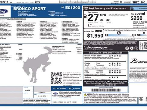 Used 2025 Ford Bronco Sport Heritage w/ Convenience Package AWD/4WD image 3