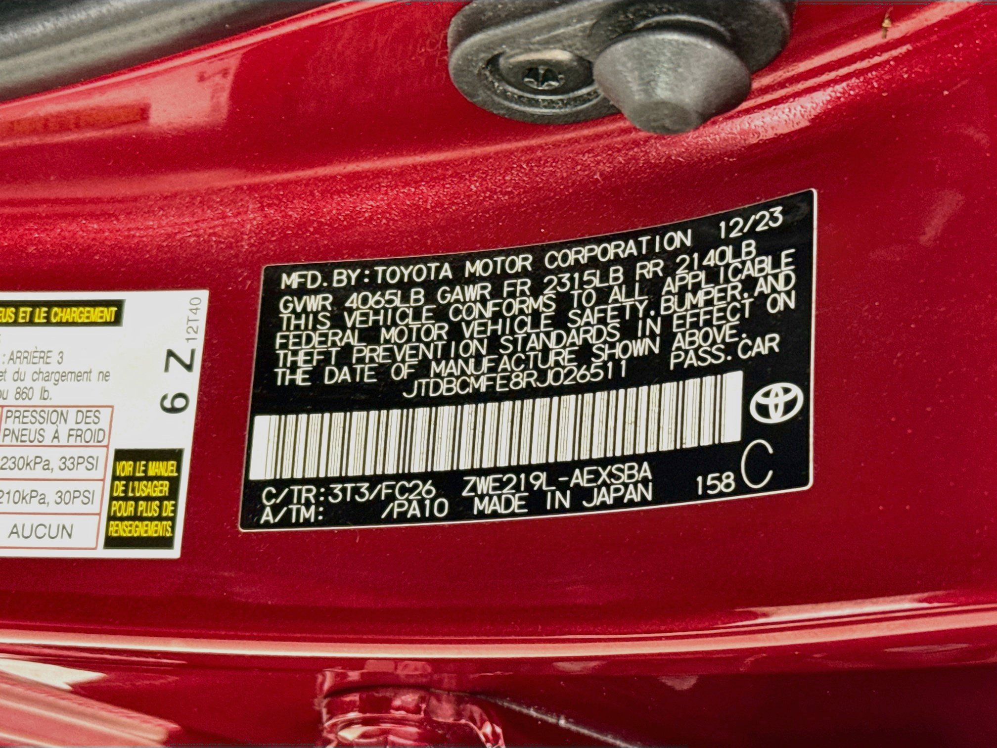 Certified 2024 Toyota Corolla SE FWD image 32