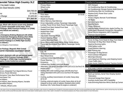 Used 2021 Chevrolet Tahoe High Country RWD image 22