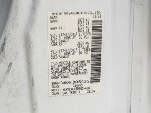 Used 2021 Nissan NV 1500 SV w/ Navigation Package RWD image 47