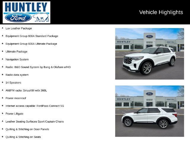 Certified 2025 Ford Explorer Platinum w/ Ultimate Package AWD/4WD image 2