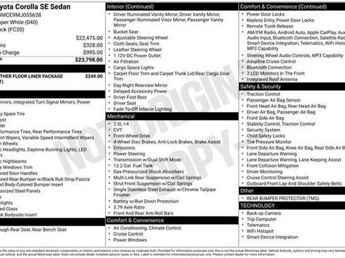 Certified 2021 Toyota Corolla SE FWD image 30